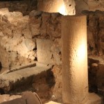 Roman Columns :Roman Ruins of Barcino the original Barcelona