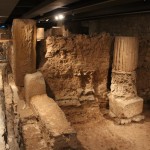 Roman Column :Roman Ruins of Barcino the original Barcelona